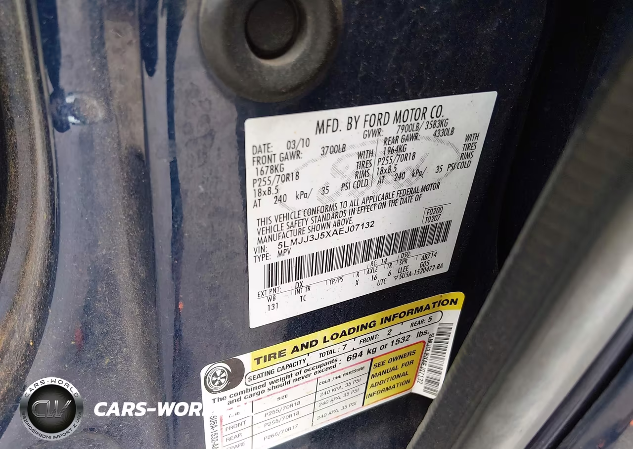 2010 Lincoln Navigator L VIN:5LMJJ3J5XAEJ07132 - 9