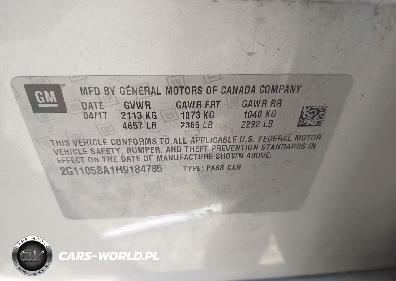 2017 Chevrolet Impala 1Lt VIN:2G1105SA1H9184785 - 9