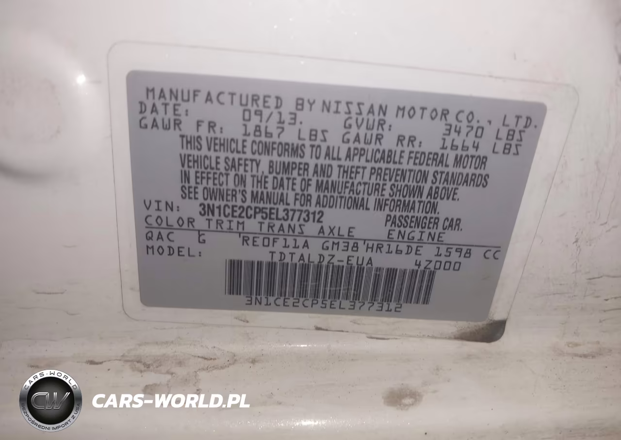 2014 Nissan Versa Note Sv VIN:3N1CE2CP5EL377312 - 9
