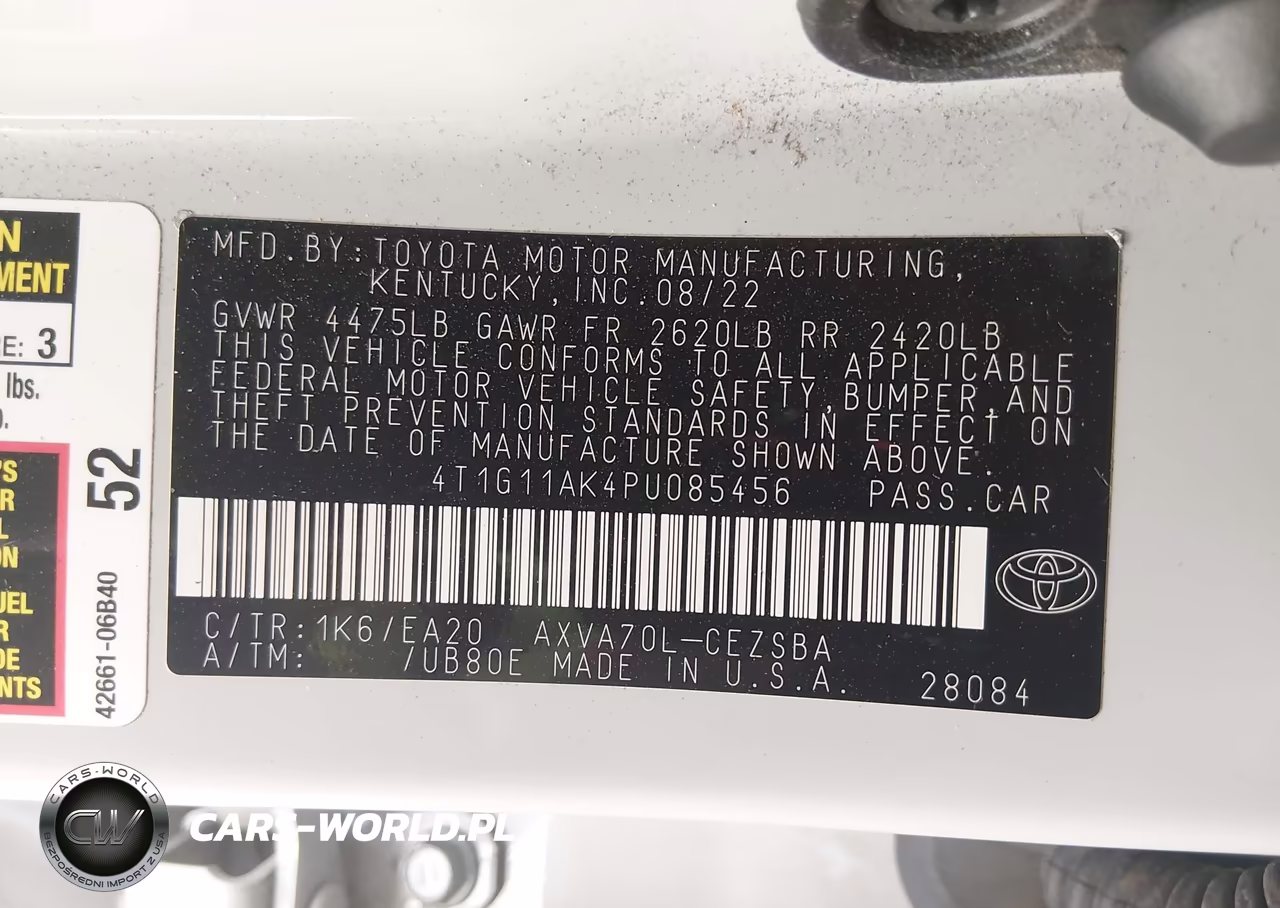 2023 Toyota Camry Se VIN:4T1G11AK4PU085456 - 9