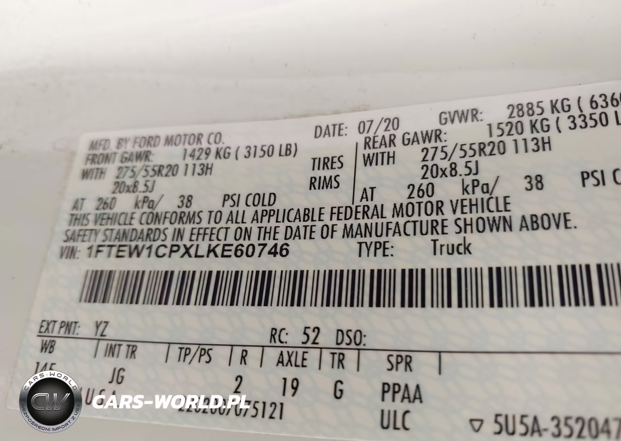 2020 Ford F-150 Xl VIN:1FTEW1CPXLKE60746 - 9