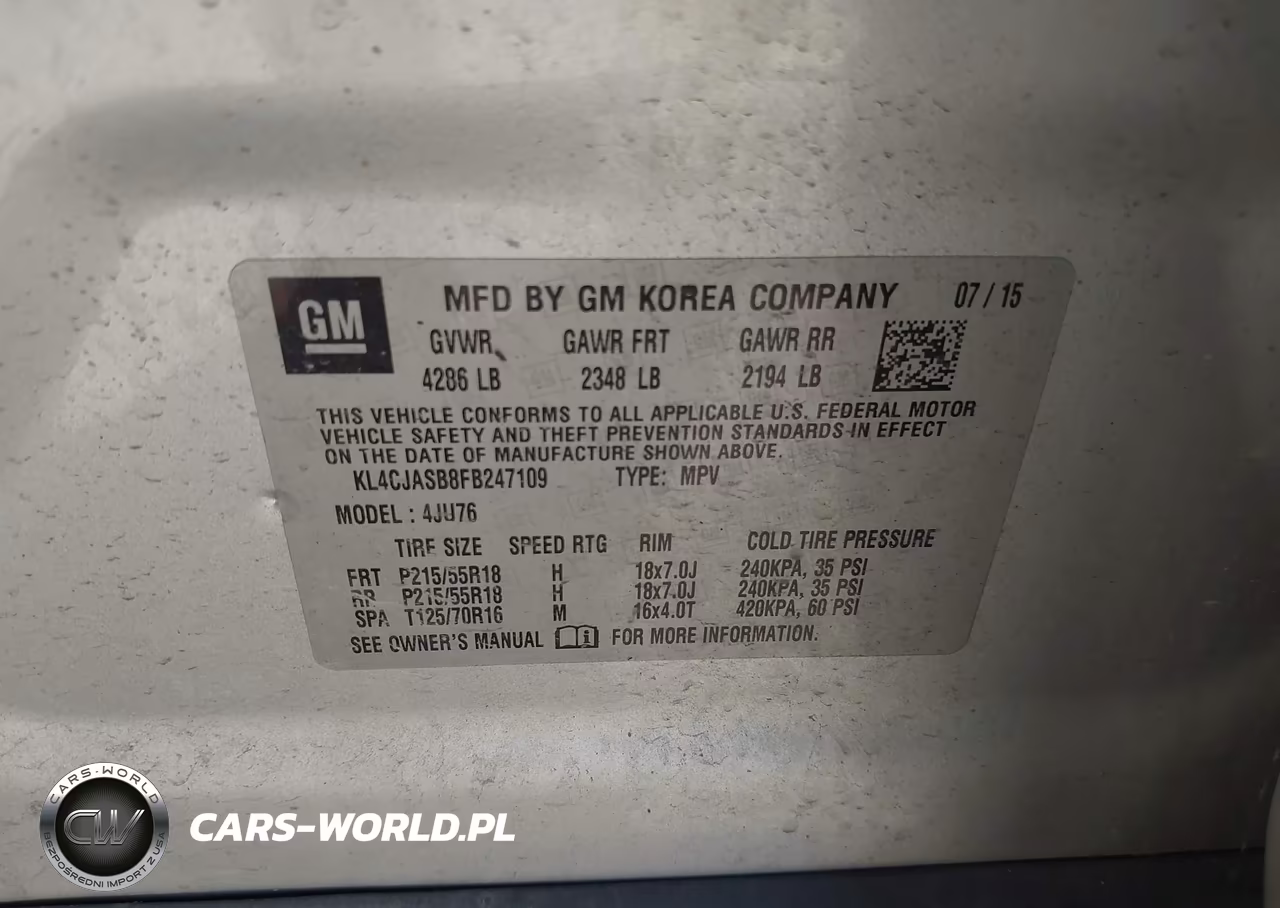 2015 Buick Encore VIN:KL4CJASB8FB247109 - 9