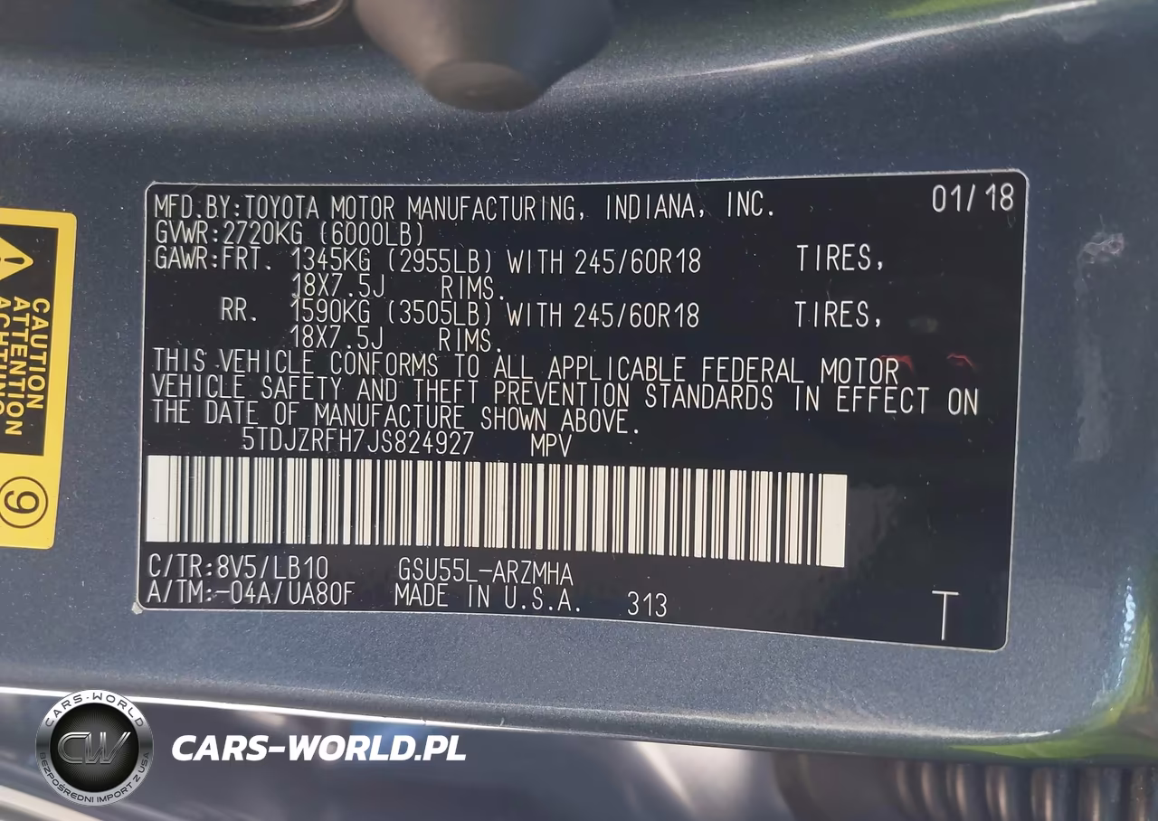 2018 Toyota Highlander Xle VIN:5TDJZRFH7JS824927 - 9