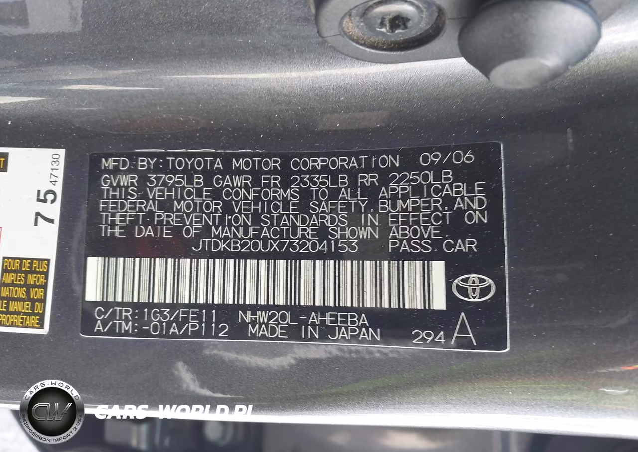 2007 Toyota Prius VIN:JTDKB20UX73204153 - 9