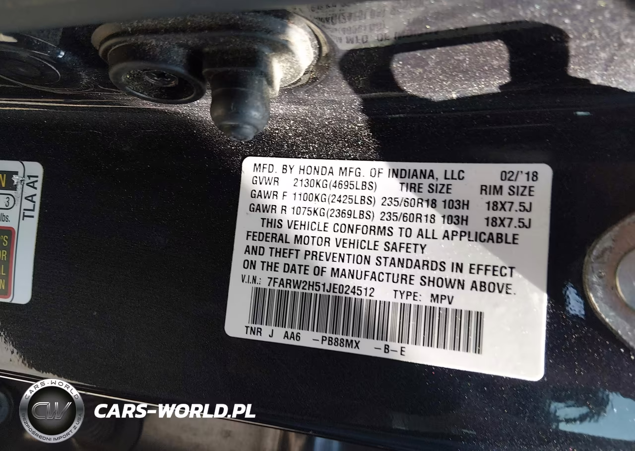 2018 Honda Cr-V Ex VIN:7FARW2H51JE024512 - 9