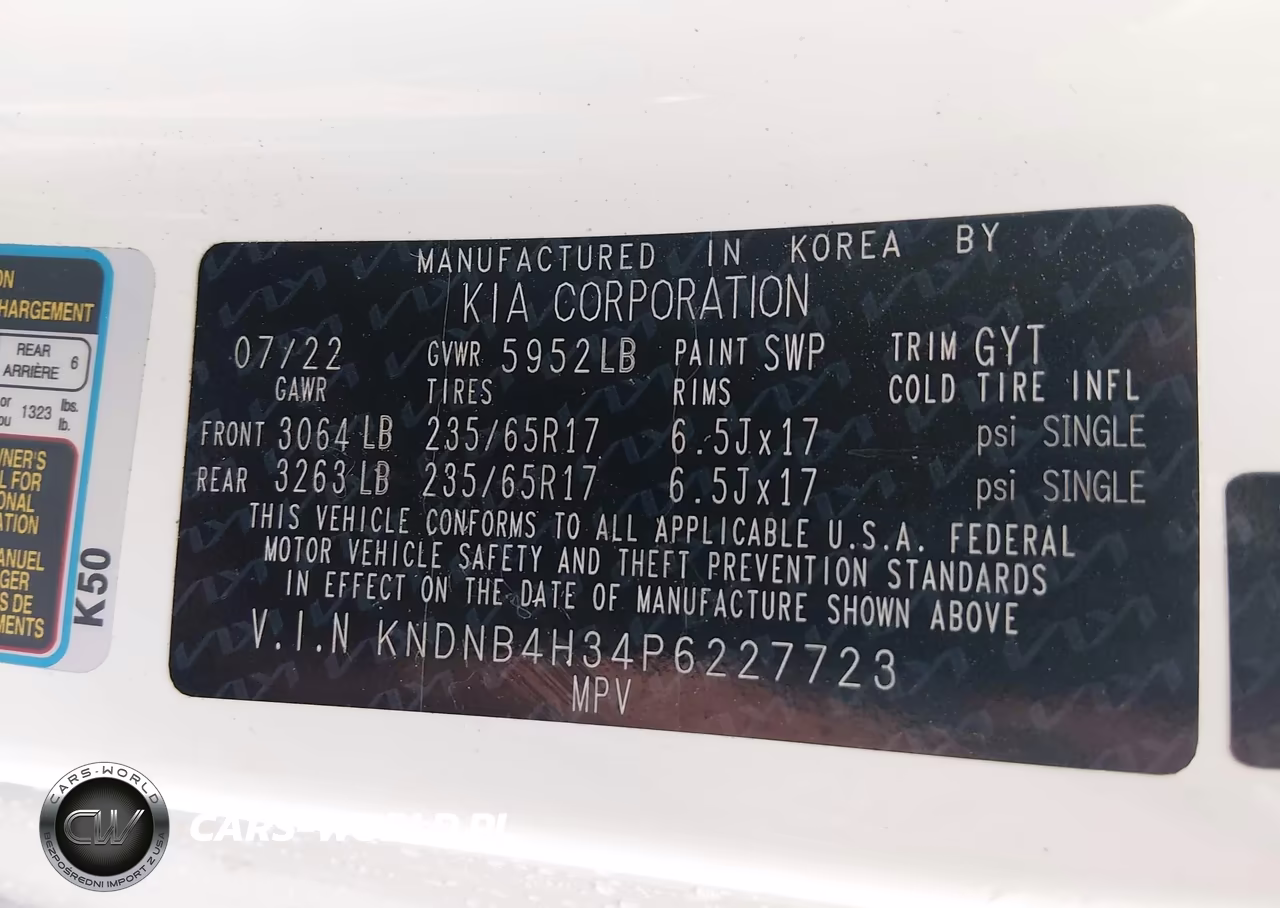 2023 Kia Carnival Mpv Lx Seat Package VIN:KNDNB4H34P6227723 - 9