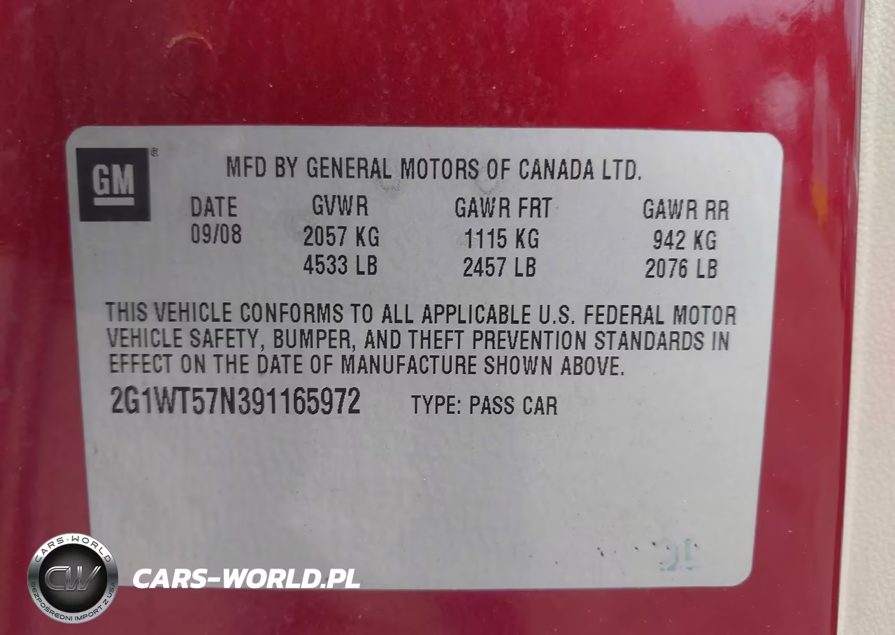 2009 Chevrolet Impala Lt VIN:2G1WT57N391165972 - 9