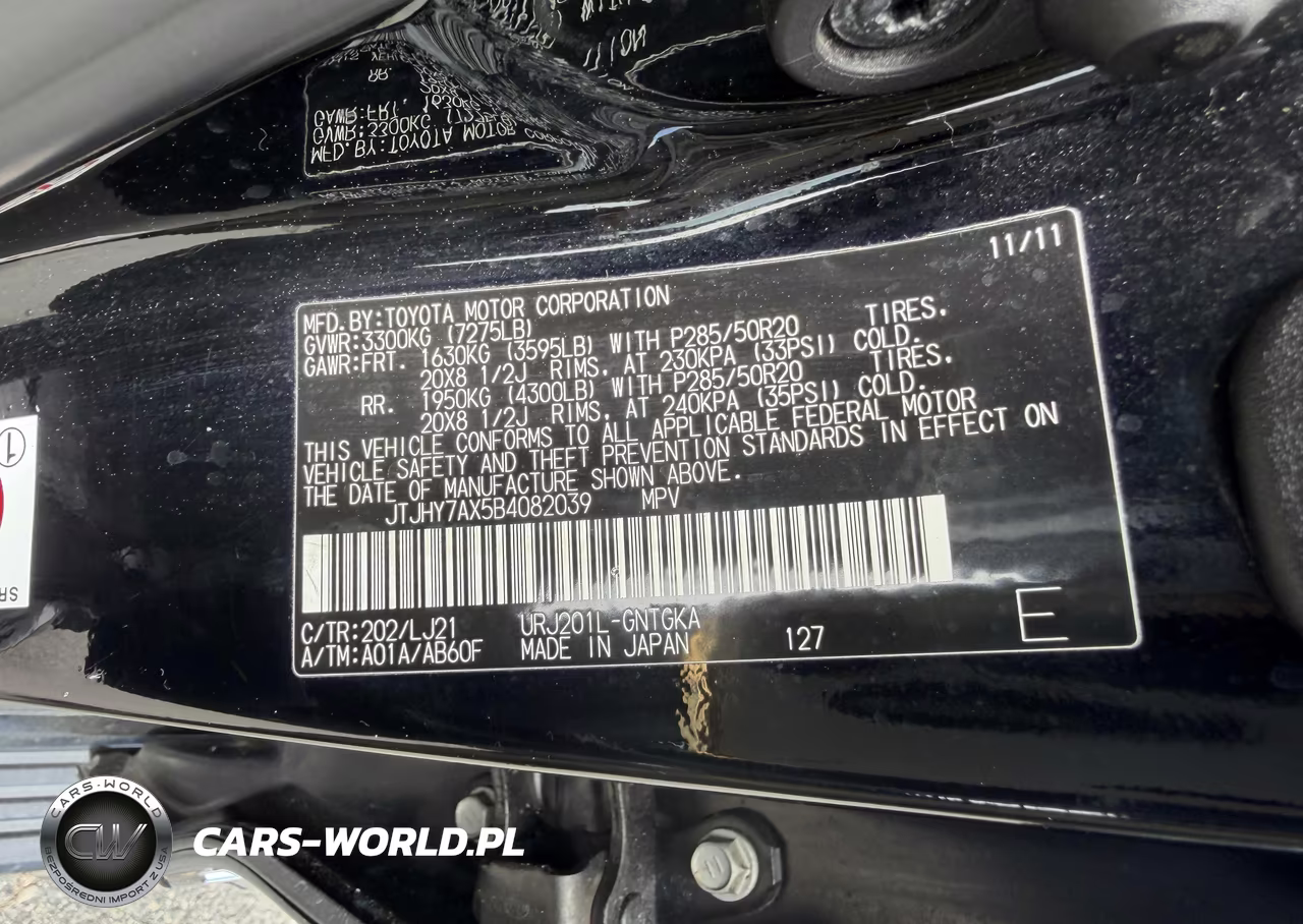 2011 Lexus Lx 570 VIN:JTJHY7AX5B4082039 - 8
