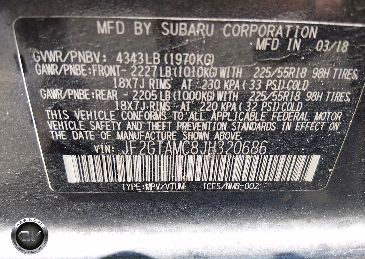 2018 Subaru Crosstrek 2.0I Limited VIN:JF2GTAMC8JH320686 - 9