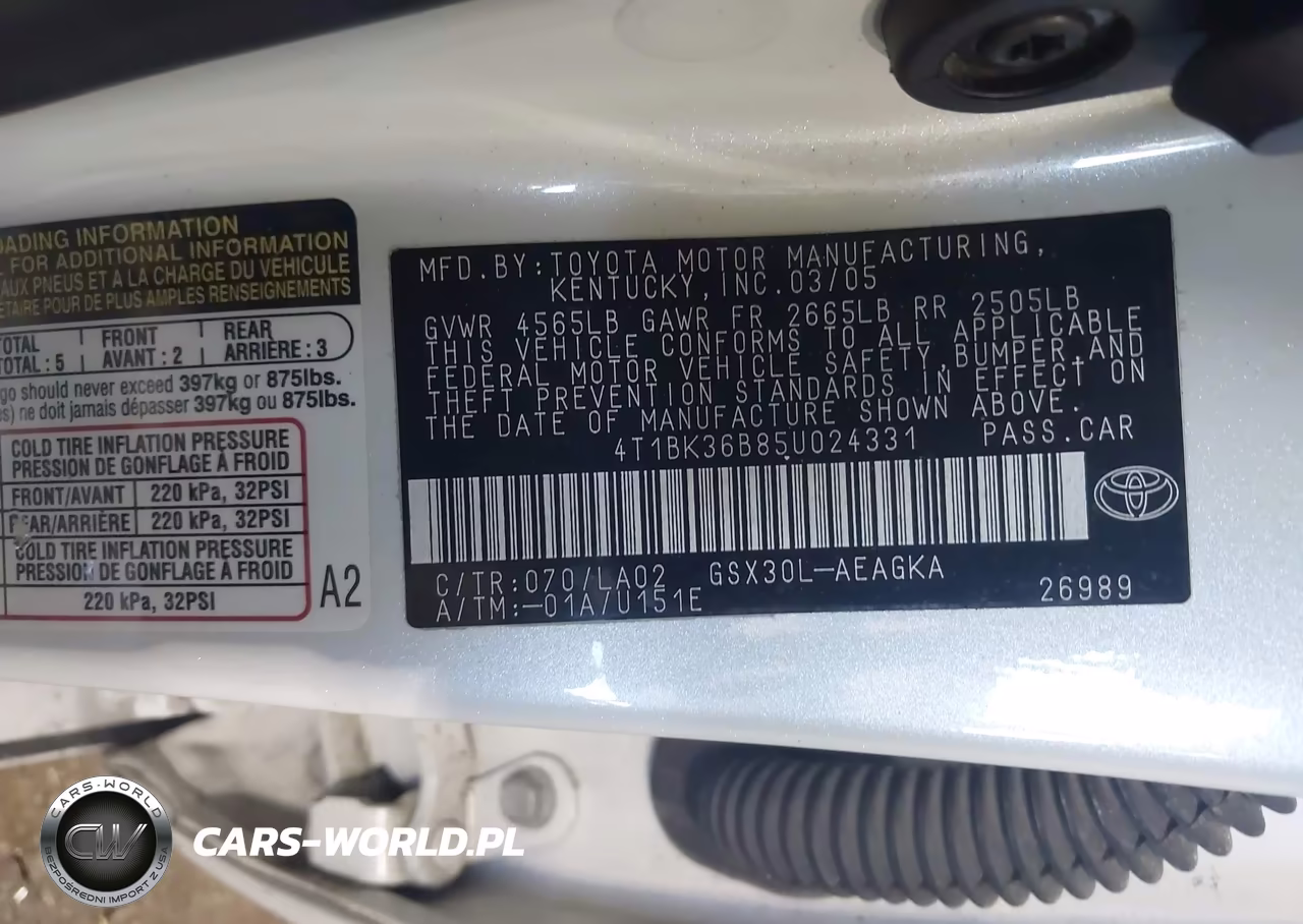 2005 Toyota Avalon Xls VIN:4T1BK36B85U024331 - 9