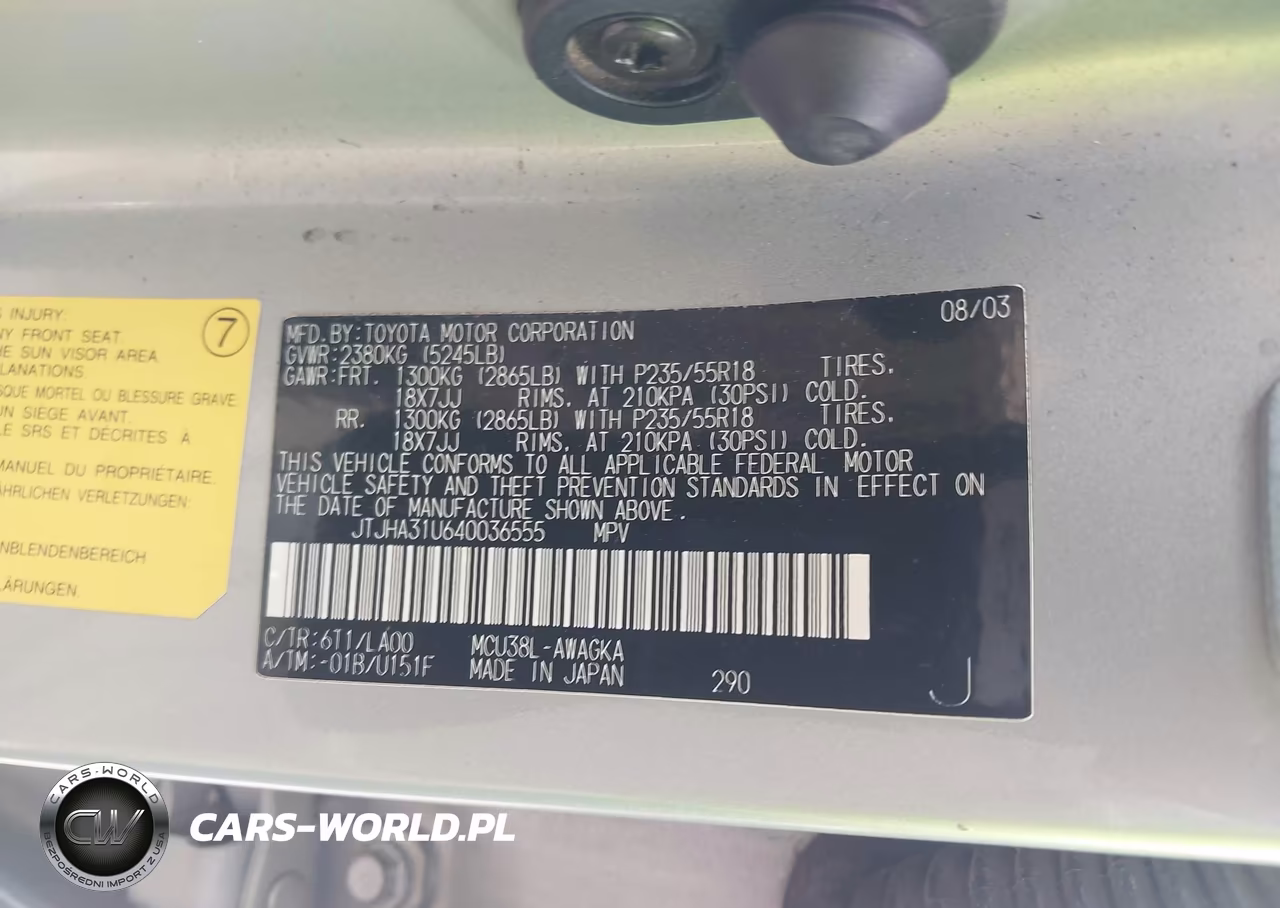 2004 Lexus Rx 330 VIN:JTJHA31U640036555 - 9