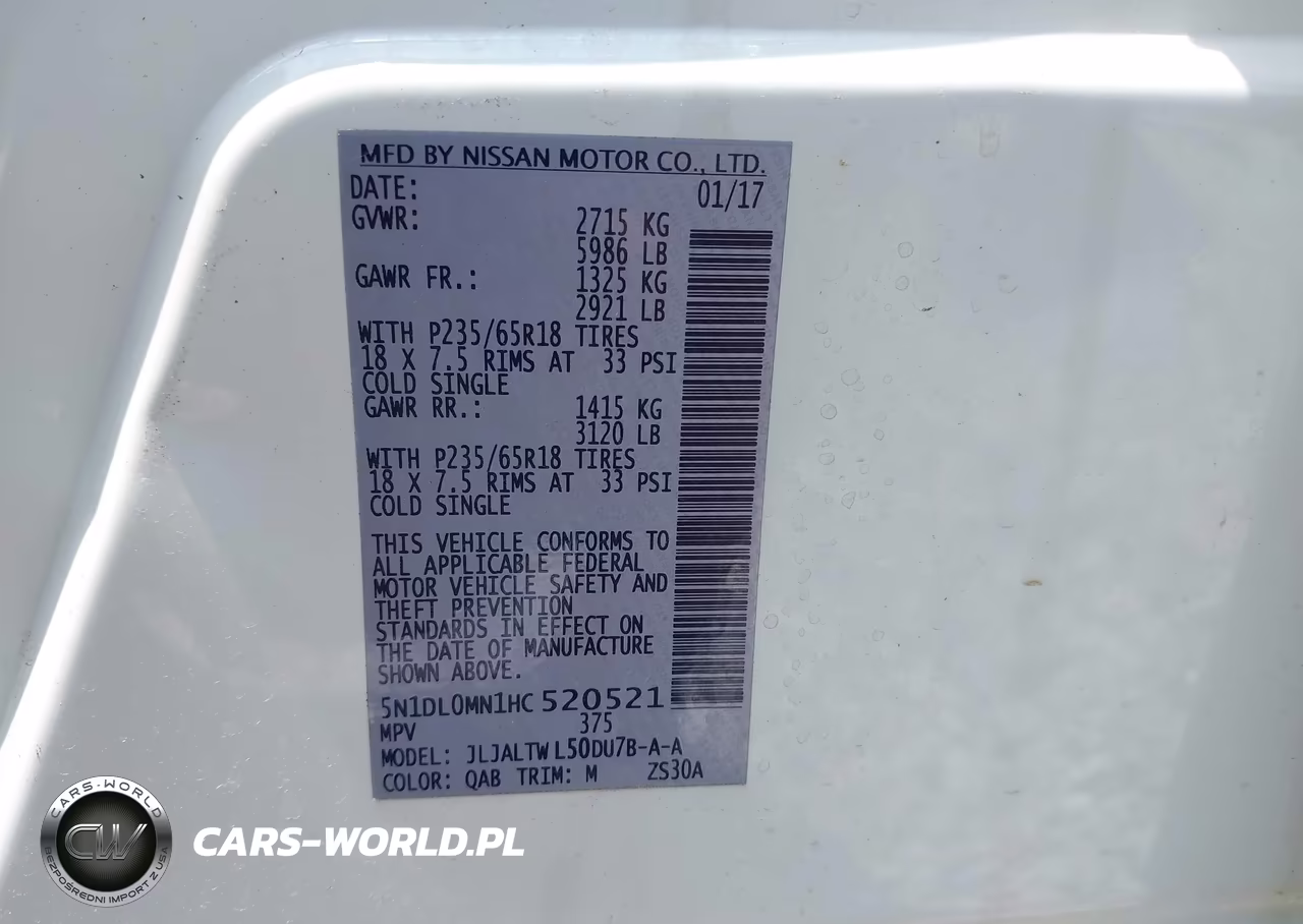 2017 Infiniti Qx60 VIN:5N1DL0MN1HC520521 - 9