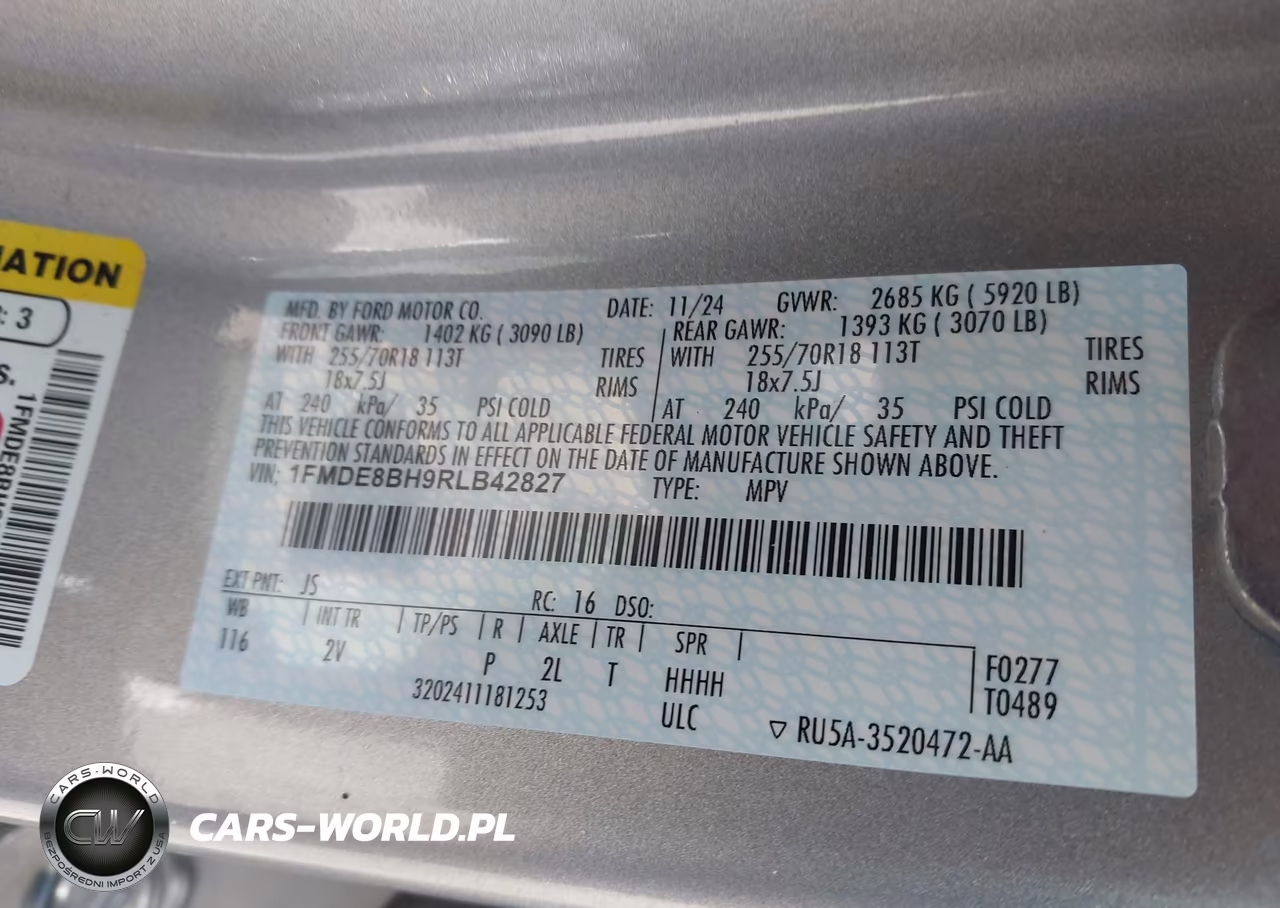 2024 Ford Bronco Outer Banks VIN:1FMDE8BH9RLB42827 - 9