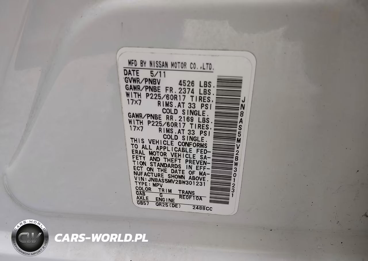 2011 Nissan Rogue Sv VIN:JN8AS5MV2BW301231 - 9