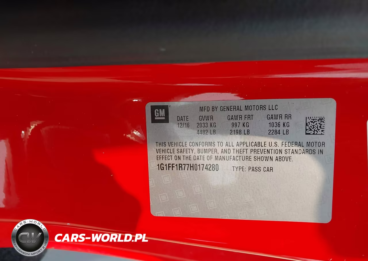 2017 Chevrolet Camaro 1Ss VIN:1G1FF1R77H0174280 - 9