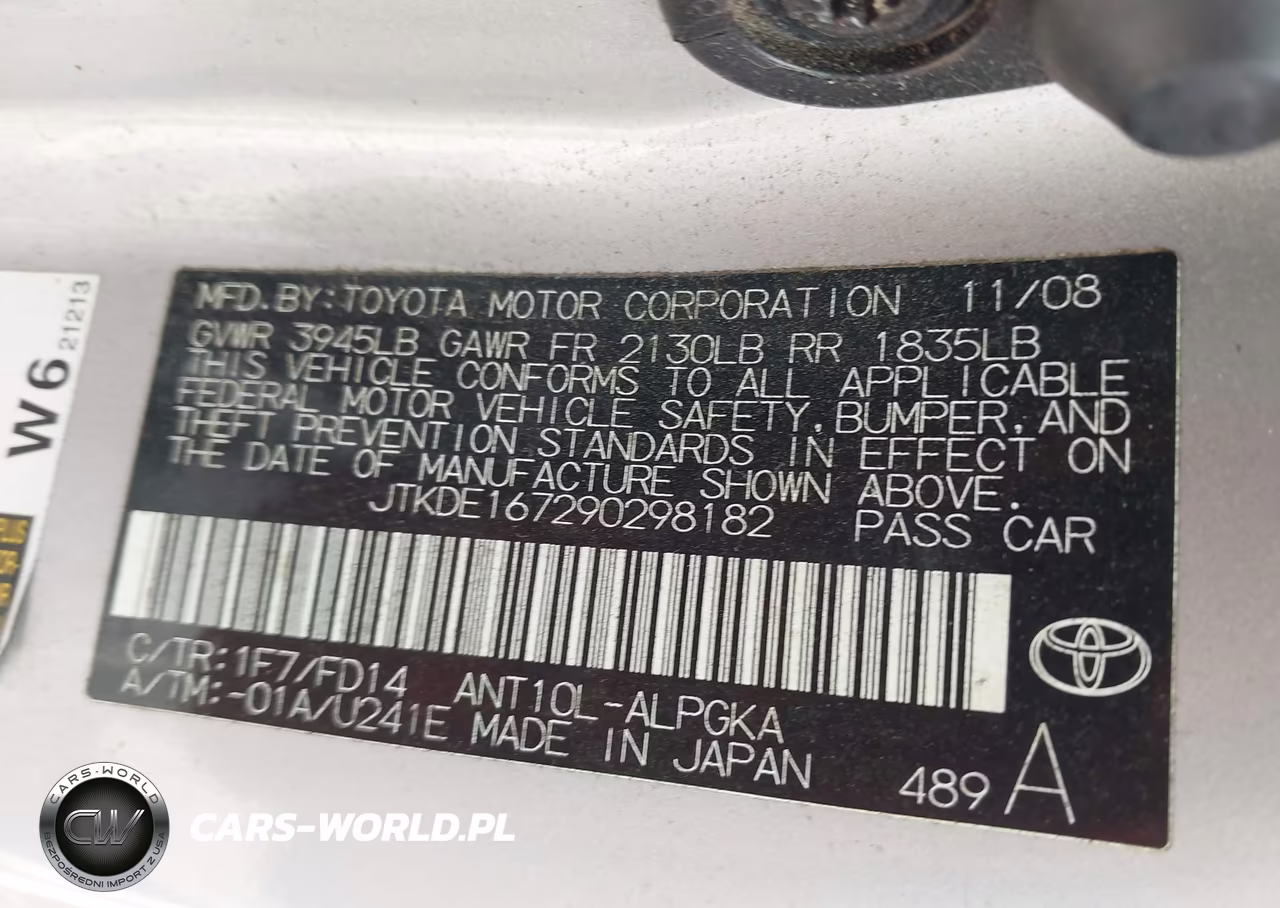 2009 Scion Tc VIN:JTKDE167290298182 - 9