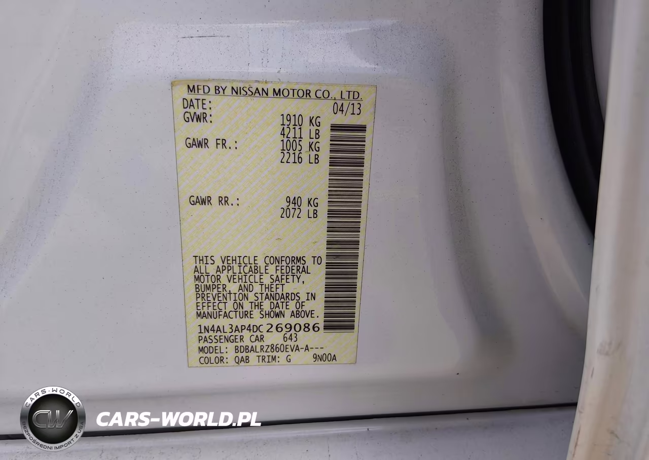 2013 Nissan Altima 2.5 S VIN:1N4AL3AP4DC269086 - 9