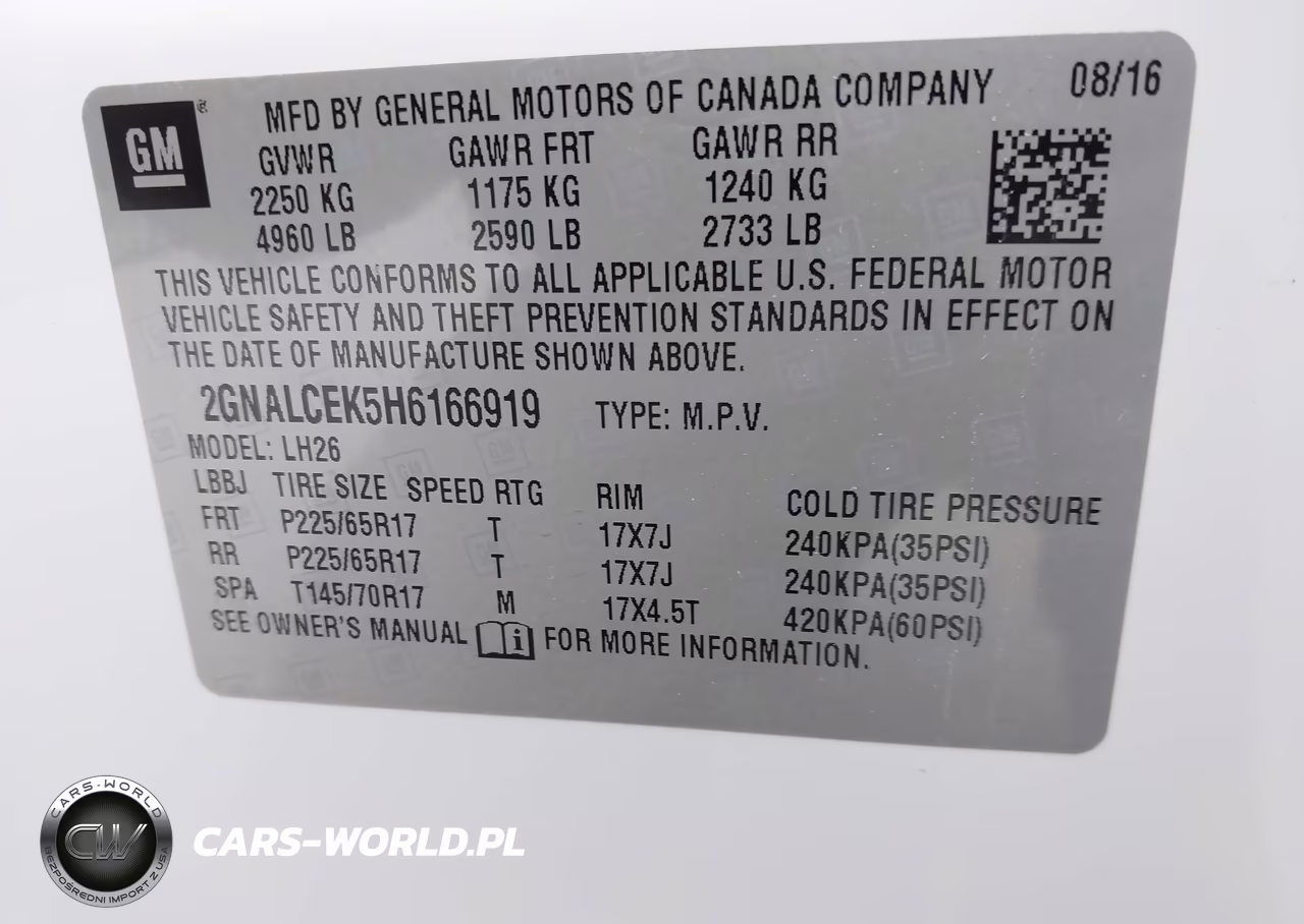 2017 Chevrolet Equinox Lt VIN:2GNALCEK5H6166919 - 9