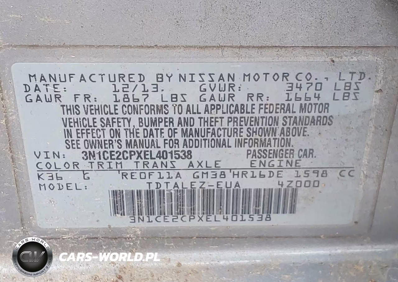 2014 Nissan Versa Note Sv VIN:3N1CE2CPXEL401538 - 9