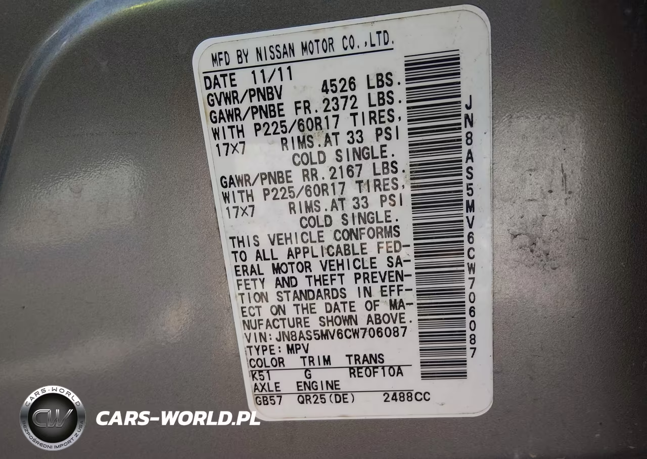 2012 Nissan Rogue Sv VIN:JN8AS5MV6CW706087 - 9