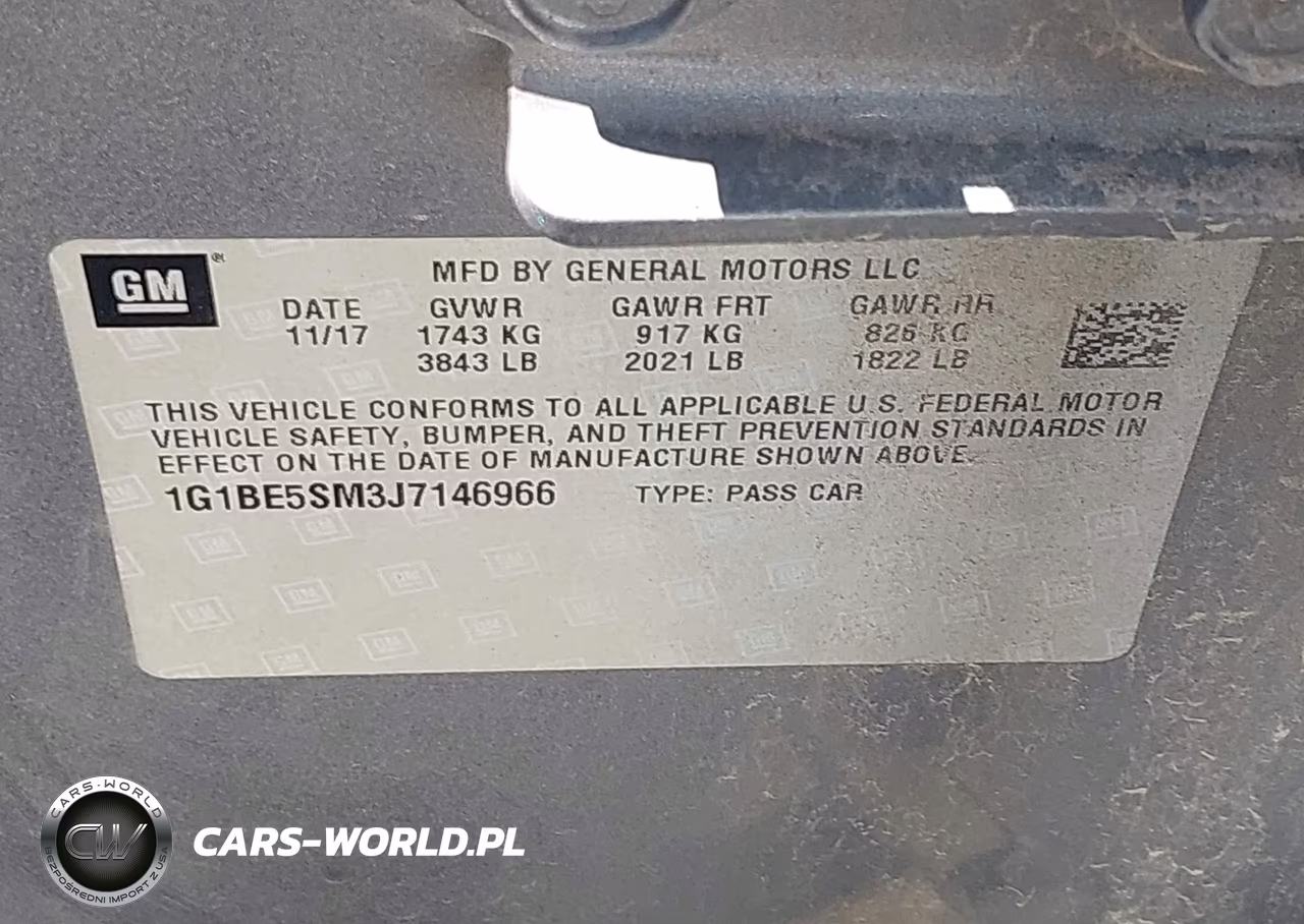 2018 Chevrolet Cruze Lt Auto VIN:1G1BE5SM3J7146966 - 9