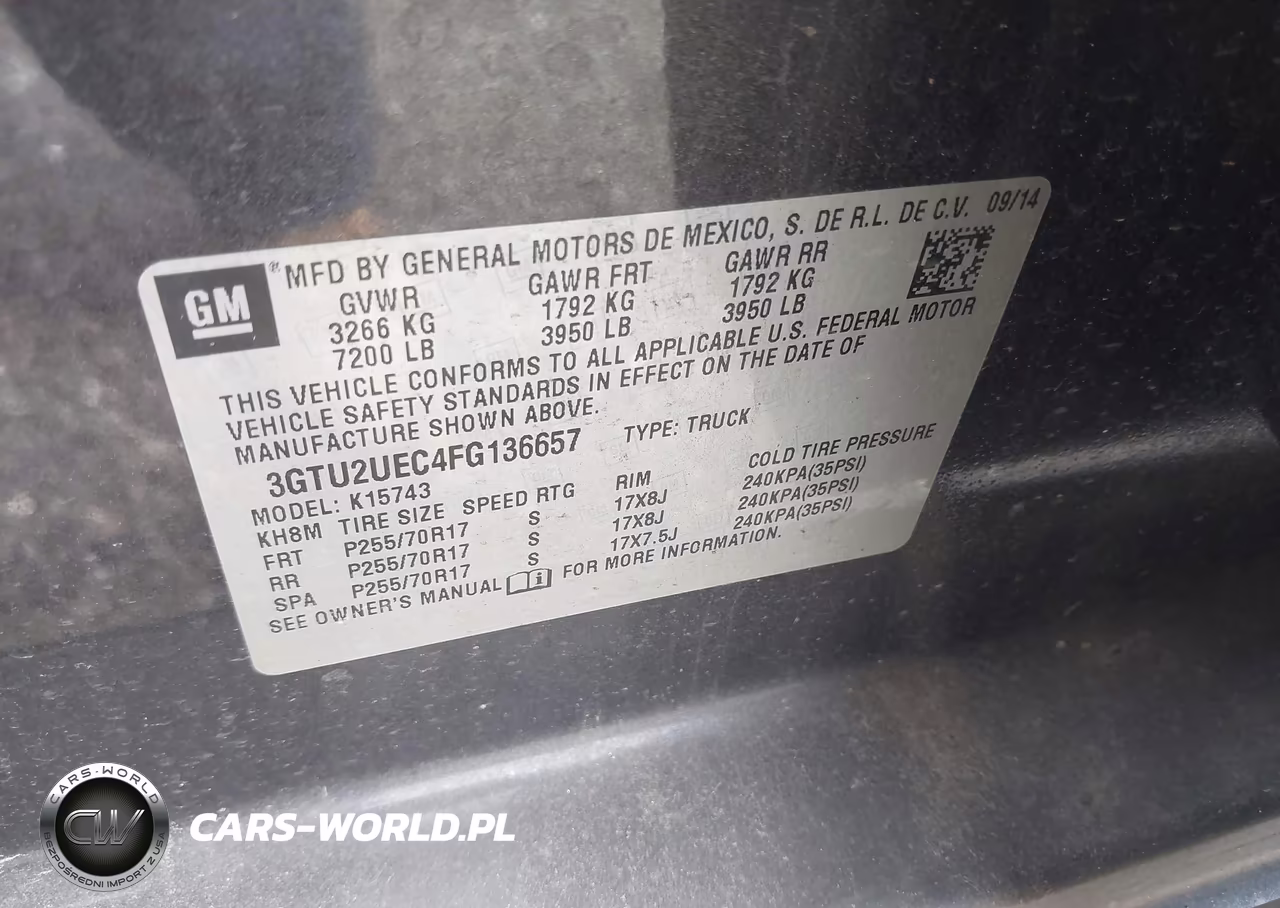 2015 GMC Sierra 1500 Sle VIN:3GTU2UEC4FG136657 - 9