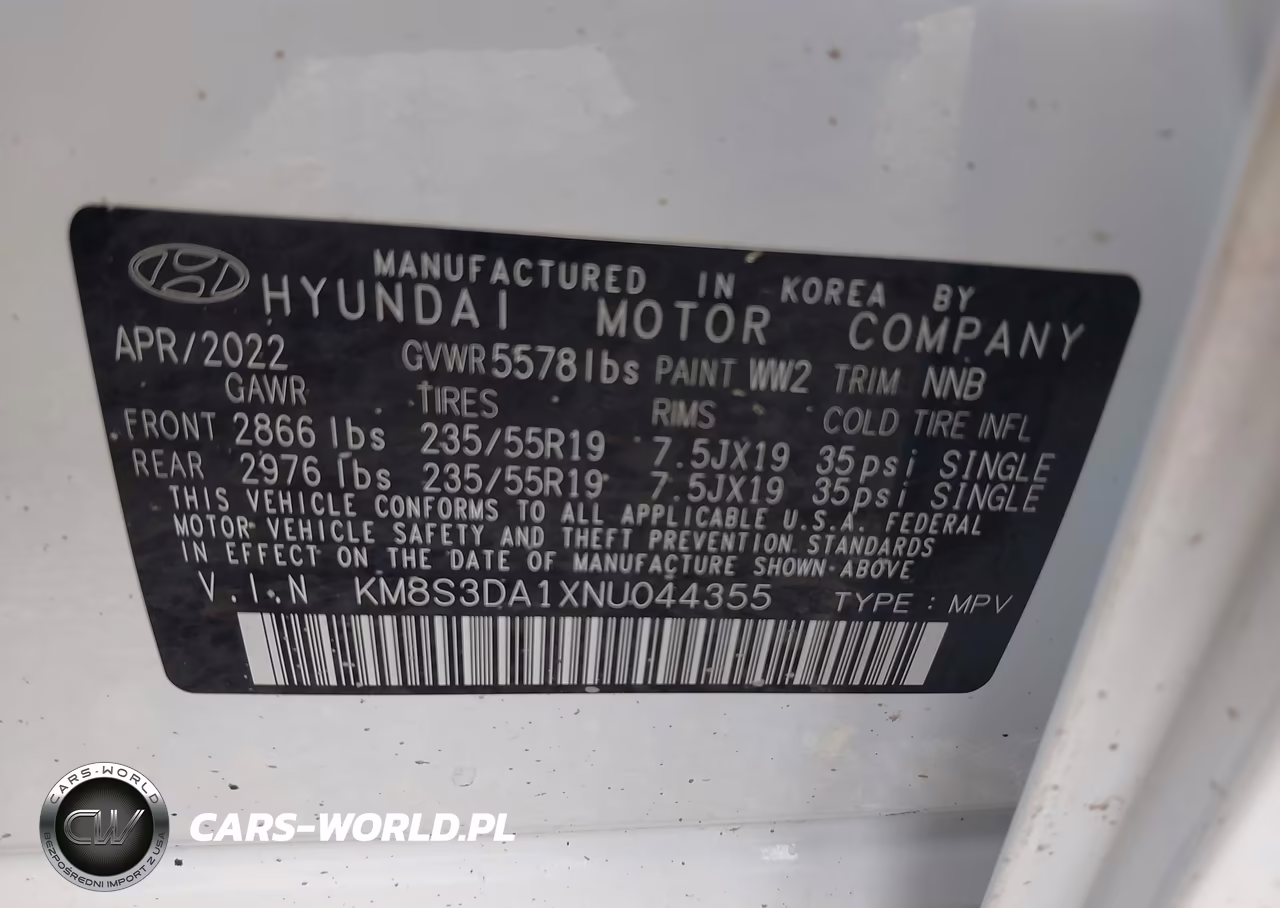 2022 Hyundai Santa Fe Hybrid Sel Premium VIN:KM8S3DA1XNU044355 - 9