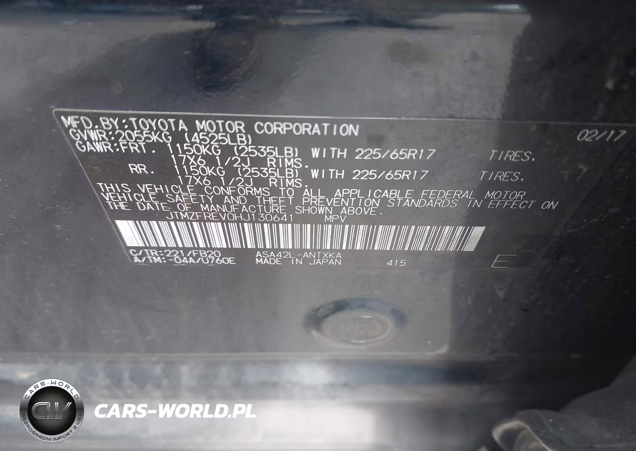2017 Toyota Rav4 Le VIN:JTMZFREV0HJ130641 - 9