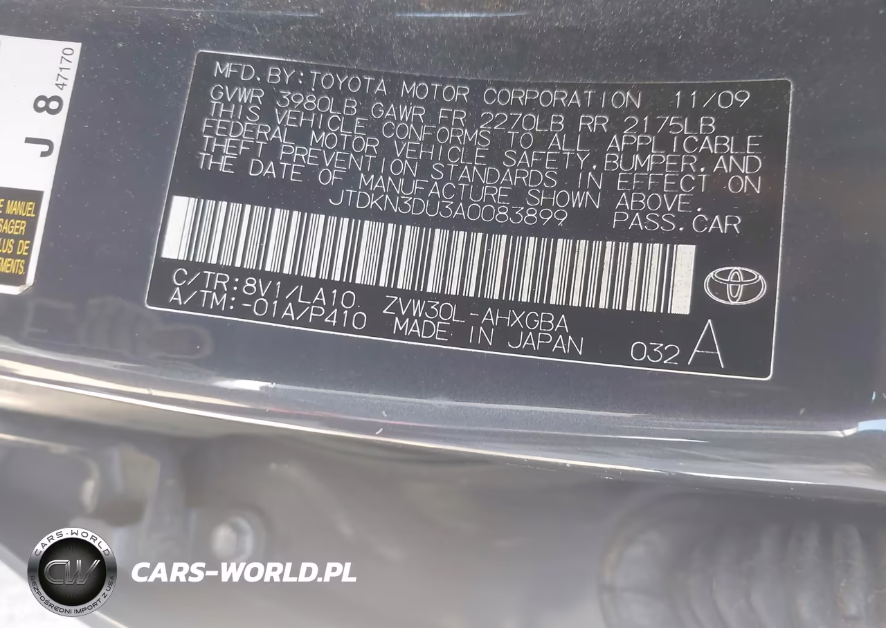 2010 Toyota Prius Iv VIN:JTDKN3DU3A0083899 - 9