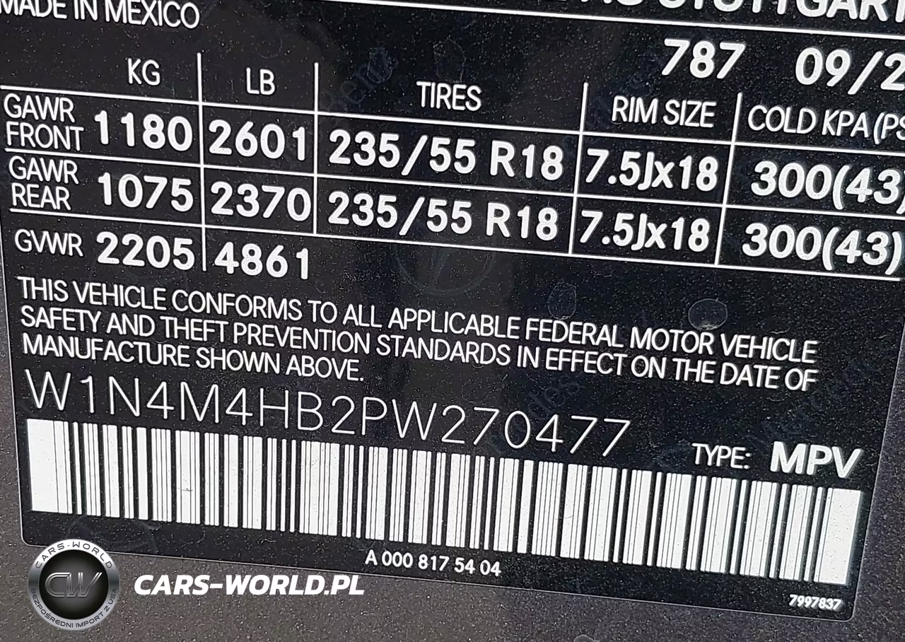 2023 Mercedes-Benz Glb 250 4Matic VIN:W1N4M4HB2PW270477 - 9