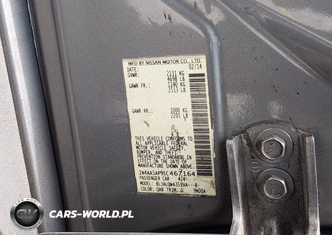 2014 Nissan Maxima 3.5 S-3.5 Sv VIN:1N4AA5AP9EC467164 - 9