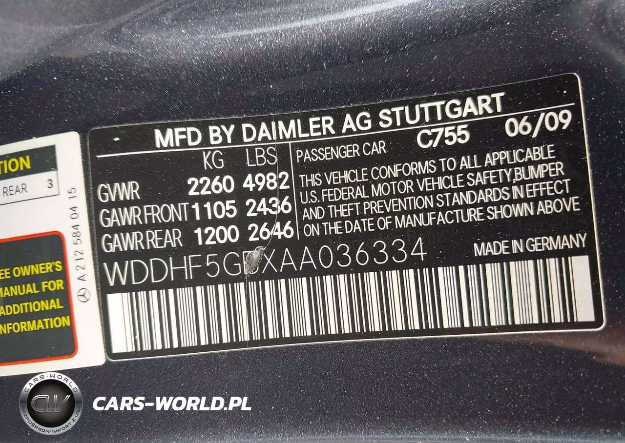 2010 Mercedes-Benz E 350 VIN:WDDHF5GBXAA036334 - 9