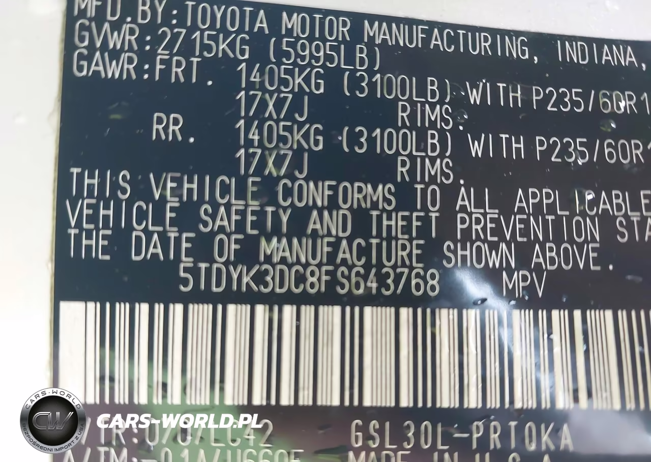2015 Toyota Sienna Xle 8 Passenger VIN:5TDYK3DC8FS643768 - 9