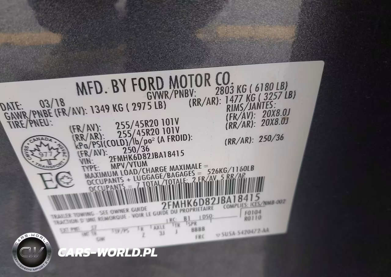 2018 Ford Flex Limited VIN:2FMHK6D82JBA18415 - 9