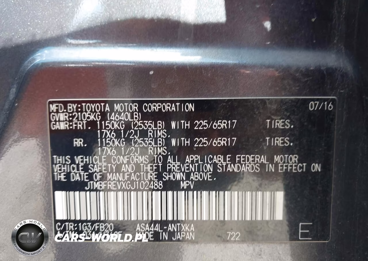 2016 Toyota Rav4 Le VIN:JTMBFREVXGJ102488 - 9