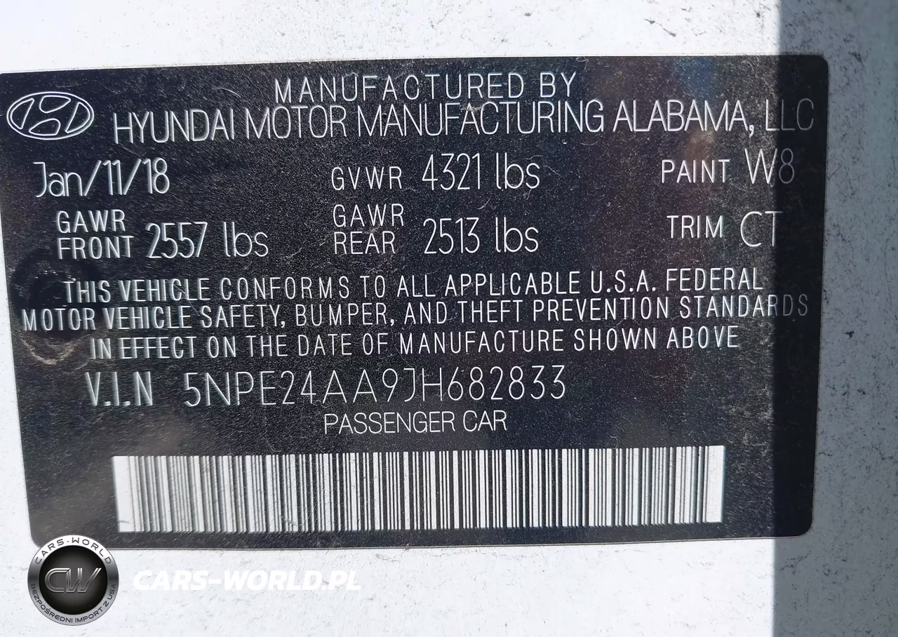 2018 Hyundai Sonata Eco VIN:5NPE24AA9JH682833 - 9