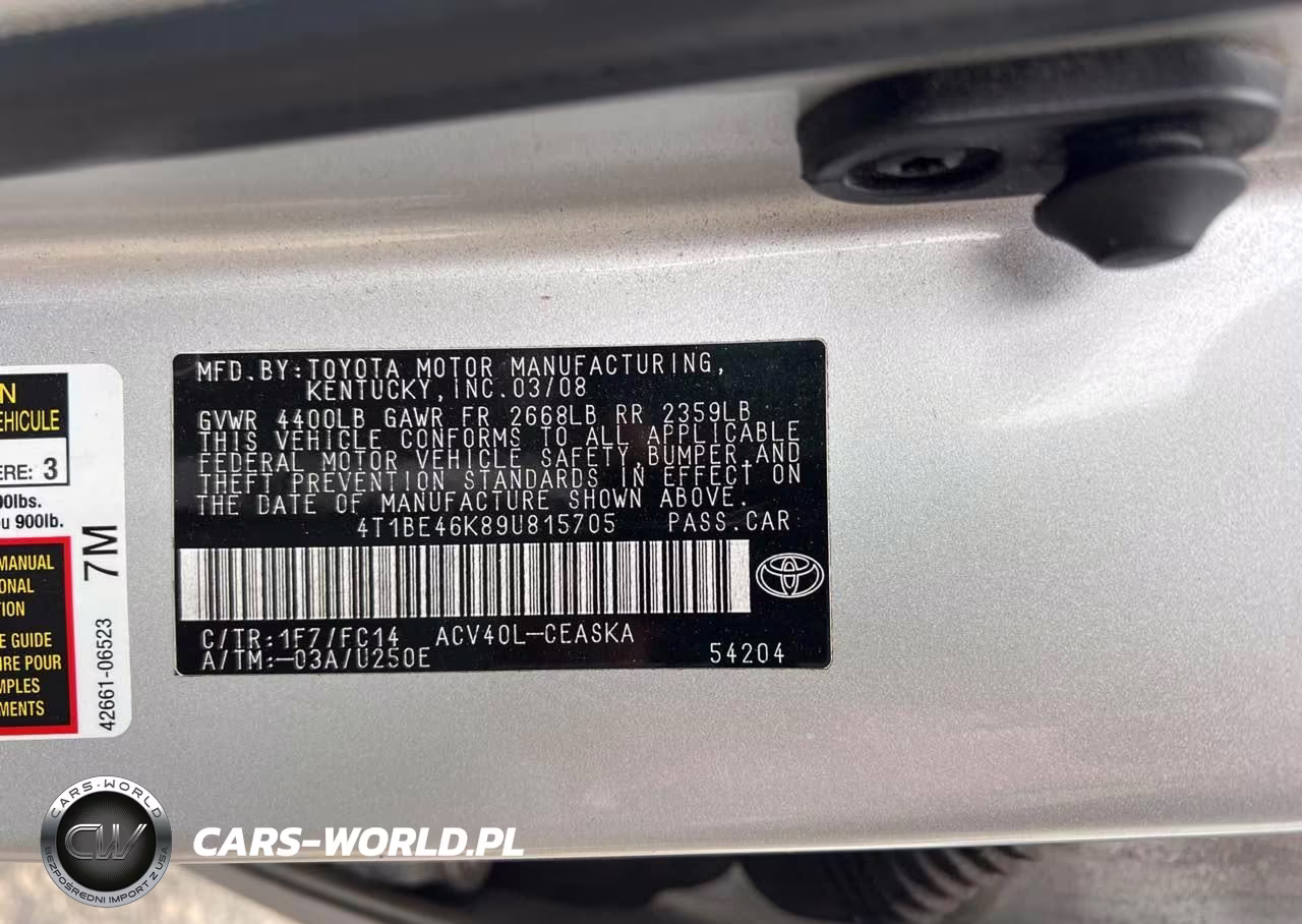 2009 Toyota Camry Se VIN:4T1BE46K89U815705 - 9