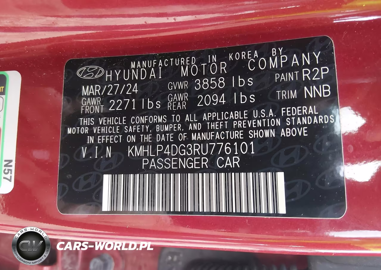 2024 Hyundai Elantra Limited VIN:KMHLP4DG3RU776101 - 9