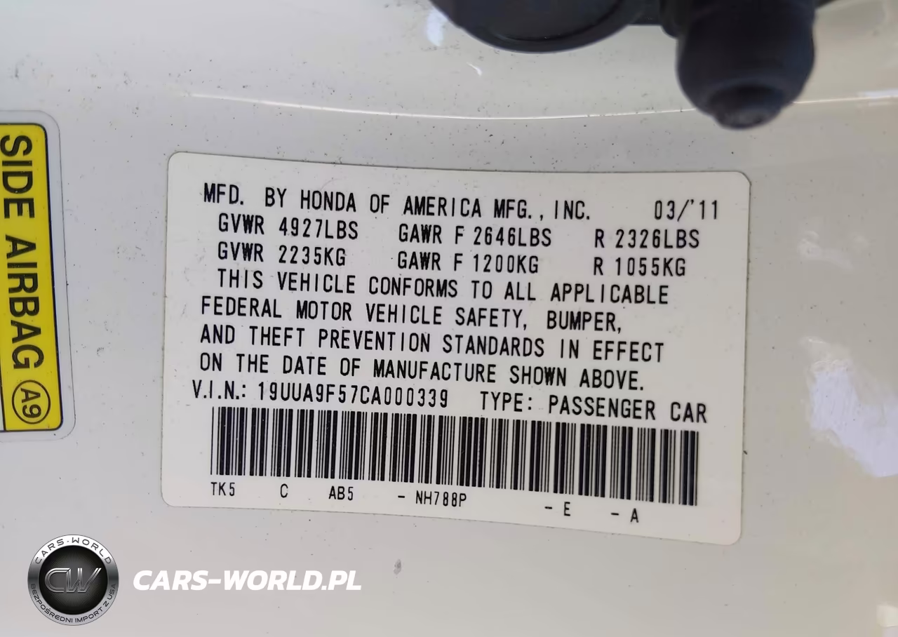2012 Acura Tl 3.7 VIN:19UUA9F57CA000339 - 8