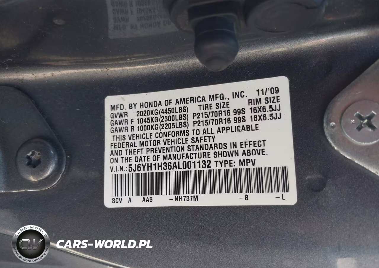 2010 Honda Element Lx VIN:5J6YH1H36AL001132 - 9
