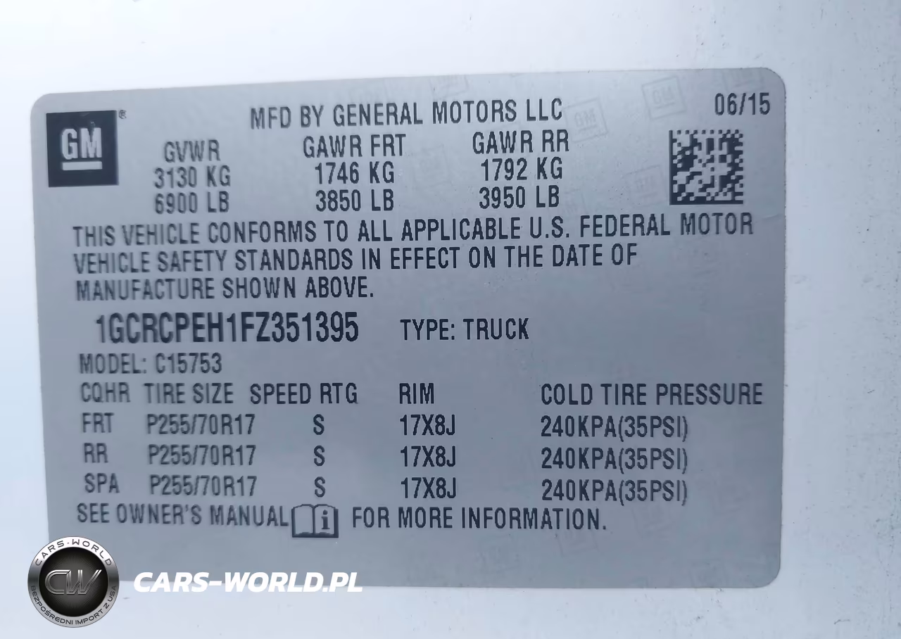 2015 Chevrolet Silverado 1500 Work Truck VIN:1GCRCPEH1FZ351395 - 9