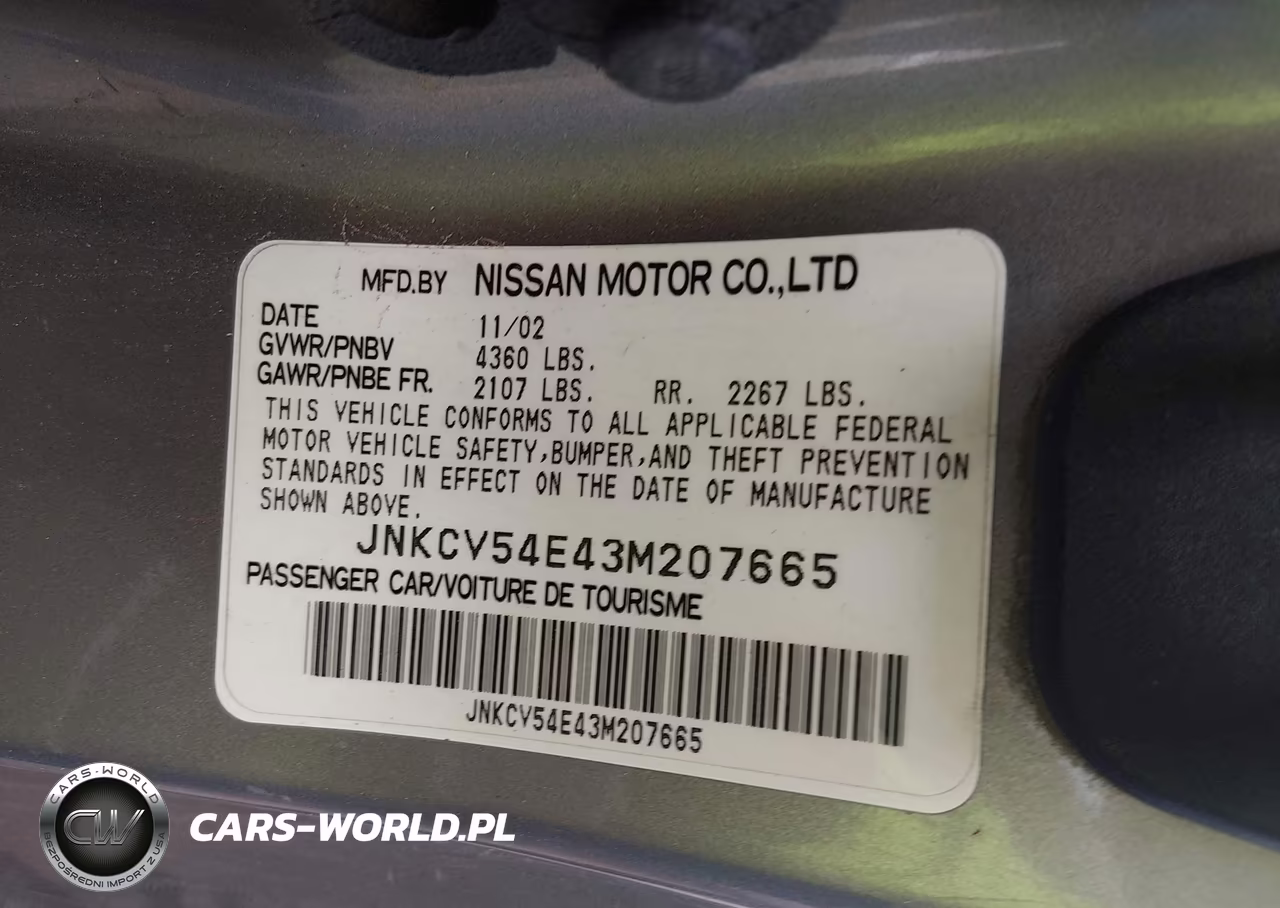2003 Infiniti G35 VIN:JNKCV54E43M207665 - 9