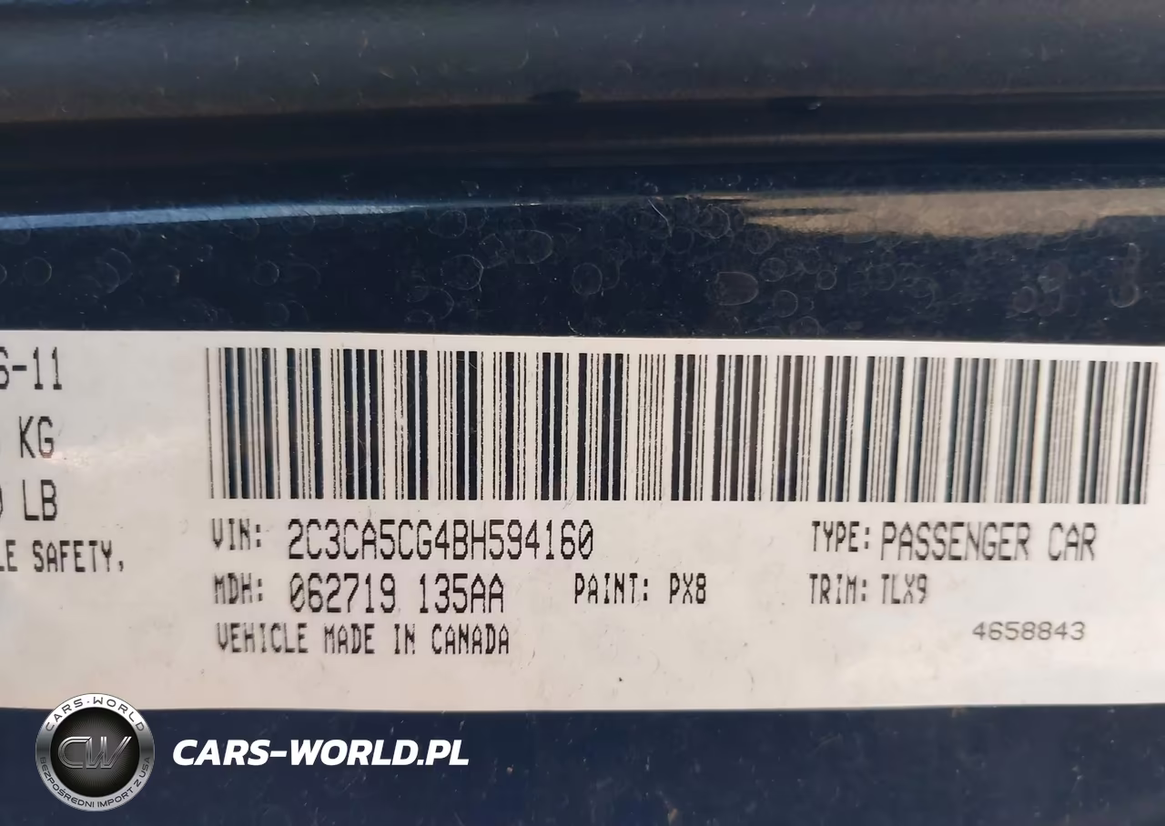 2011 Chrysler 300 Limited VIN:2C3CA5CG4BH594160 - 9
