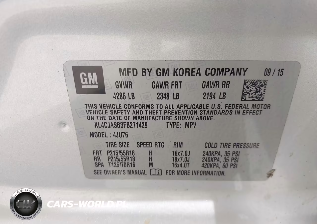 2015 Buick Encore VIN:KL4CJASB3FB271429 - 9