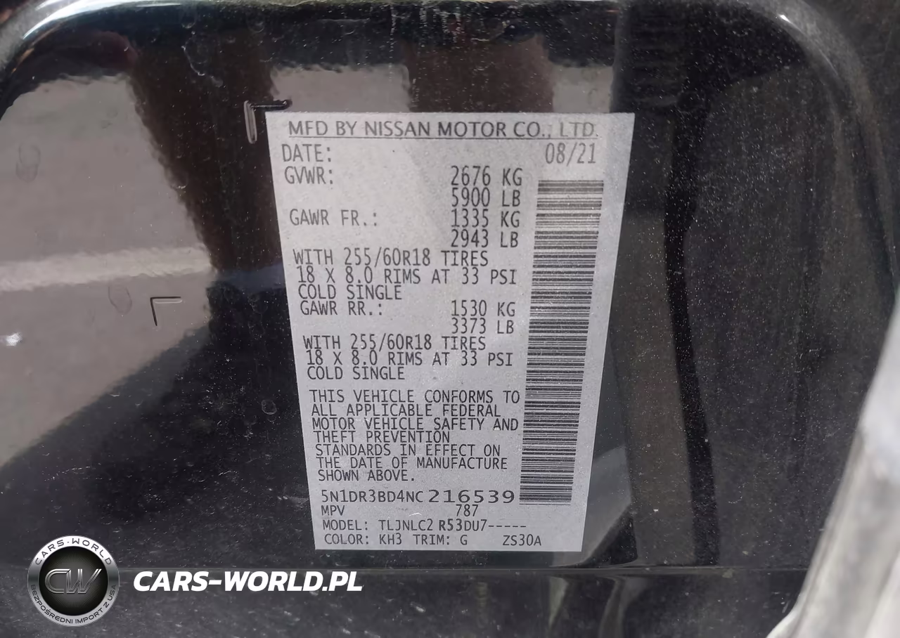 2022 Nissan Pathfinder Sv 4Wd VIN:5N1DR3BD4NC216539 - 9