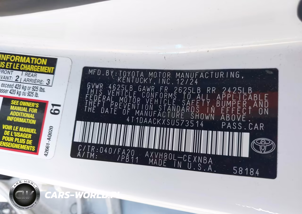 2025 Toyota Camry Le VIN:4T1DAACKXSU573514 - 9