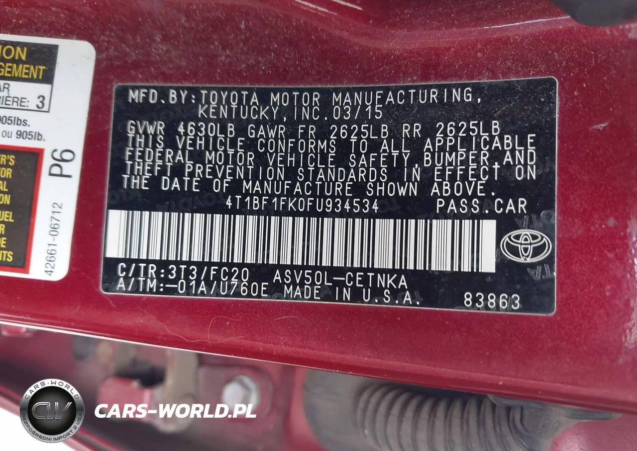 2015 Toyota Camry Le VIN:4T1BF1FK0FU934534 - 9
