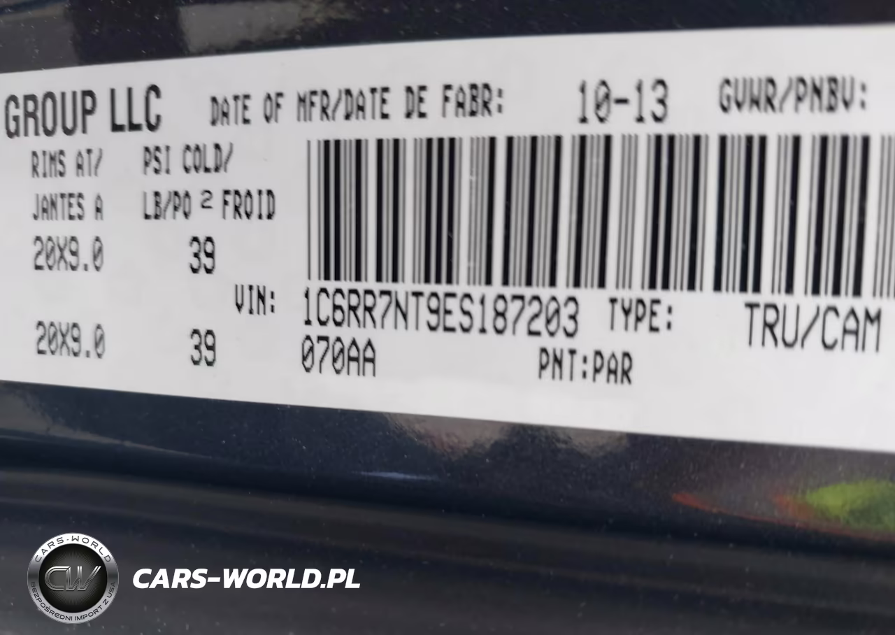 2014 Ram 1500 Laramie VIN:1C6RR7NT9ES187203 - 9