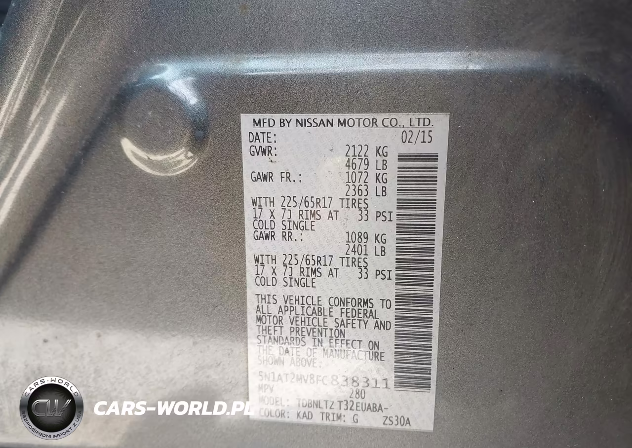 2015 Nissan Rogue Sv VIN:5N1AT2MV8FC838311 - 9