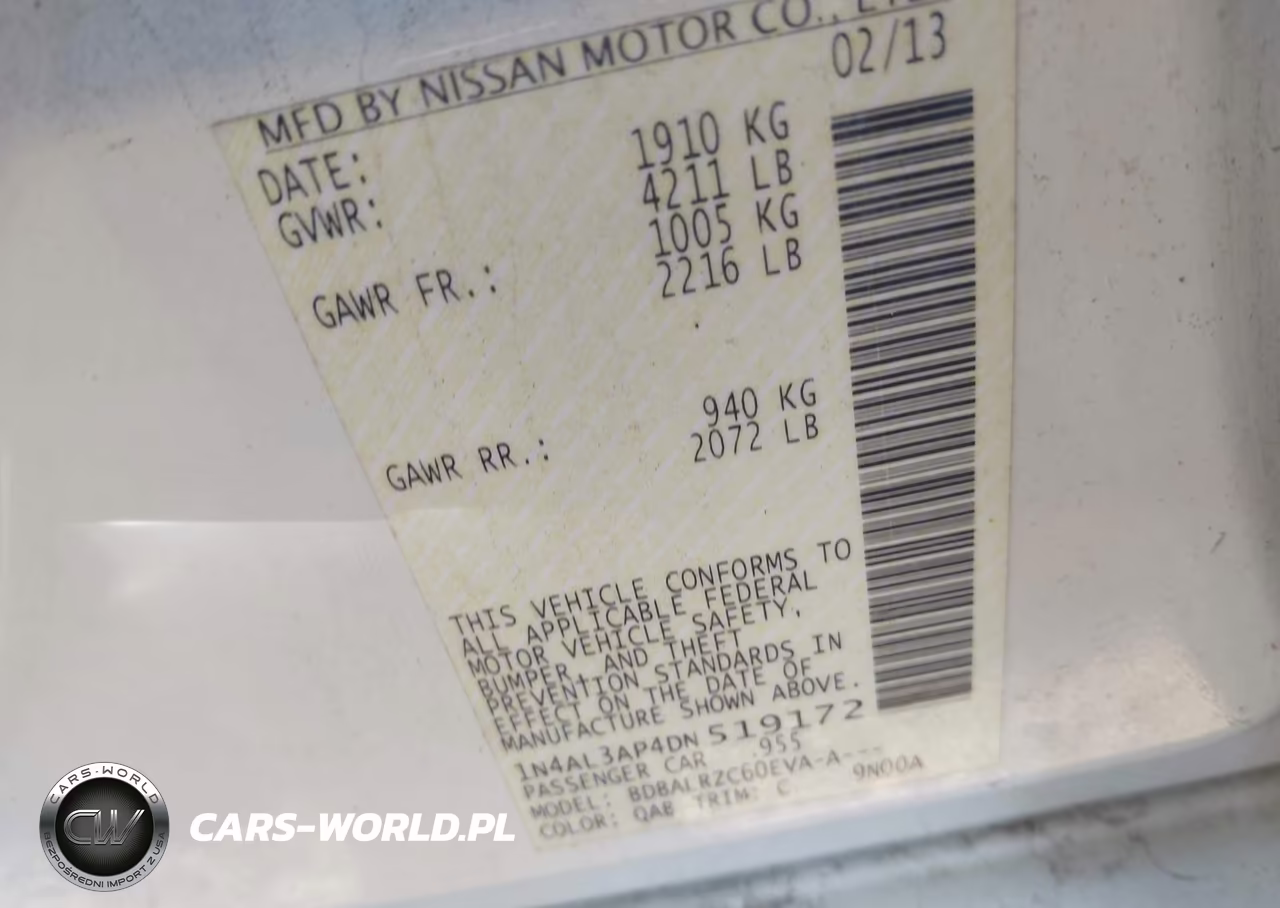 2013 Nissan Altima 2.5 S VIN:1N4AL3AP4DN519172 - 9